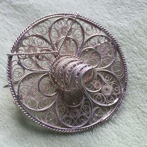 Vintage Sterling Silver sombrero hat pin